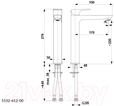 Смеситель Armatura Mokait 5532-612-00
