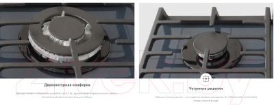 Газовая варочная панель Haier HHX-M64ATQBB