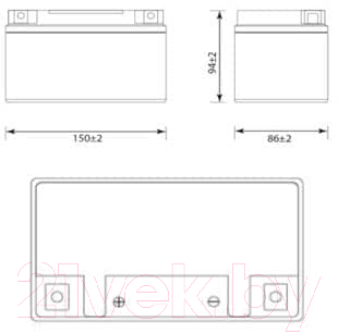 Мотоаккумулятор DELTA AGM СТ 1207 / YTX7A-BS
