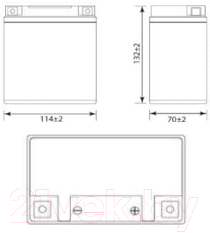 Мотоаккумулятор DELTA AGM СТ 1207.1 / YTX7L-BS