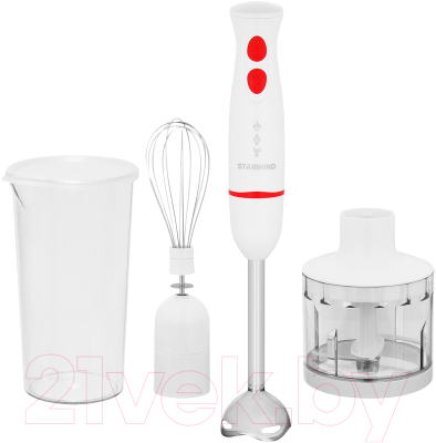 Блендер погружной StarWind SBP2242 (белый/оранжевый) - фото