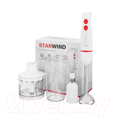 Блендер погружной StarWind SBP2242 (белый/оранжевый)