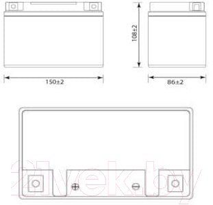 Мотоаккумулятор DELTA AGM СТ 1209 YTX9-BS / YTX9