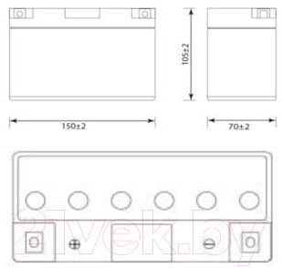 Мотоаккумулятор DELTA AGM СТ 1209.1 / YT9B-BS