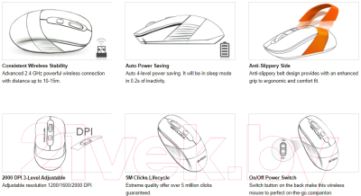 Мышь A4Tech Fstyler FG10