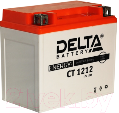 Мотоаккумулятор DELTA AGM СТ 1212 YTX14-BS / YTX12-BS - фото