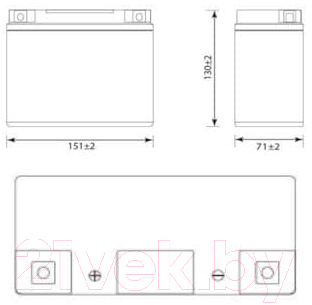 Мотоаккумулятор DELTA AGM СТ 1212.1 / YT12B-BS