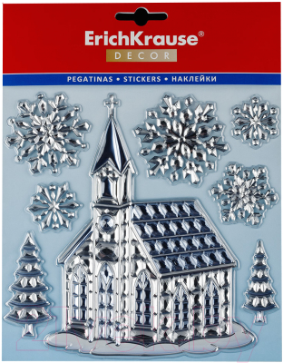 Набор наклеек на окно Erich Krause Decor Рождество Кристалл / 50889 - фото