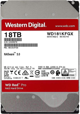 Жесткий диск Western Digital Red Pro 18TB (WD181KFGX)