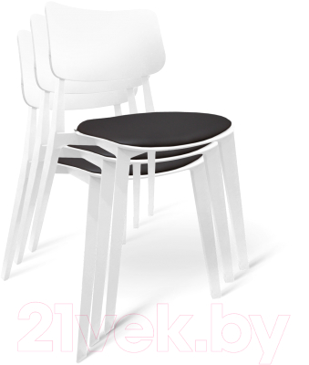 Стул Sheffilton SHT-S110-CN1 (белый/черный)
