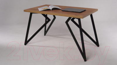 Обеденный стол Millwood Женева Л 120x70x75 (дуб золотой Craft/металл черный)