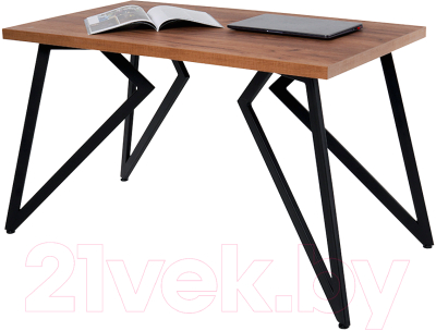 Обеденный стол Millwood Женева Л 120x70x75 (дуб табачный Craft/металл черный) - фото