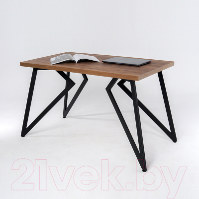 Обеденный стол Millwood Женева Л 120x70x75 (дуб табачный Craft/металл черный)