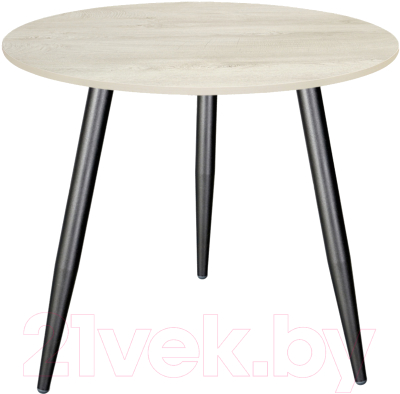 Обеденный стол Sheffilton SHT-T14/80 ЛДСП (черный муар/дуб беленый) - фото