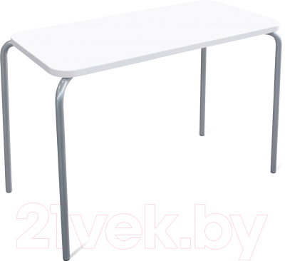 Письменный стол Sheffilton SHT-T35 70/50 (белый матовый/хром лак) - фото