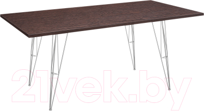 Обеденный стол Sheffilton SHT-TU10/120/80 ЛДСП (хром лак/венге) - фото