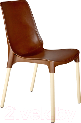 Стул Sheffilton SHT-S75 (коричневый/ваниль) - фото