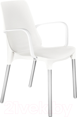 Стул Sheffilton SHT-S76 (белый/хром лак) - фото