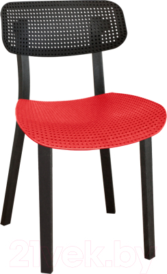 Стул Sheffilton SHT-S85 (черный/черный/красный) - фото