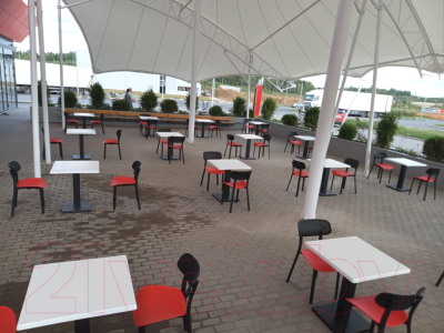 Стул Sheffilton SHT-S85 (черный/черный/красный)