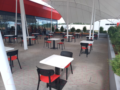 Стул Sheffilton SHT-S85 (черный/черный/красный)