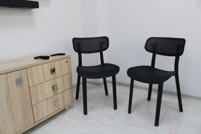 Стул Sheffilton SHT-S85 (черный/черный/красный)