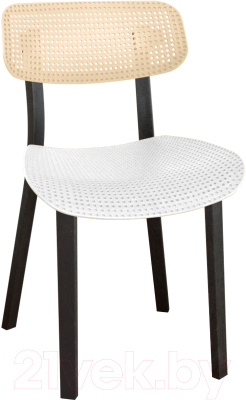 Стул Sheffilton SHT-S85 (бежевый/белый/черный) - фото