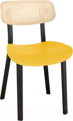 Стул Sheffilton SHT-S85 (бежевый/желтый/черный) - фото