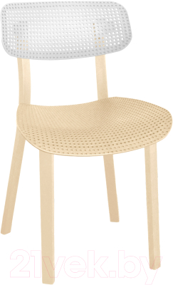 Стул Sheffilton SHT-S85 (белый/бежевый/бежевый) - фото