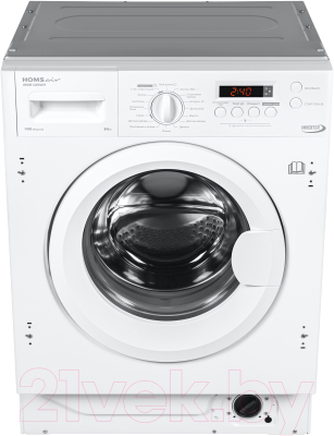 Стирально-сушильная машина встраиваемая HOMSair WMB1486WH