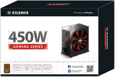 Блок питания для компьютера Xilence Gaming Series 450W (XP450R10/XN213)