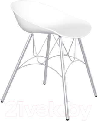 Стул Sheffilton SHT-ST19/S100 (белый/хром лак) - фото