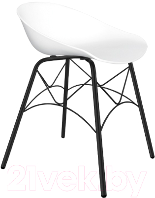 Стул Sheffilton SHT-ST19/S107 (белый/черный муар) - фото