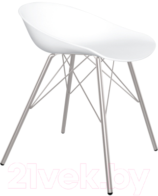 Стул Sheffilton SHT-ST19/S37 (белый/хром лак) - фото