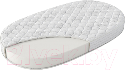 Матрас в кроватку Капризун Uomo OН 75x125 / 286281 (овальный) - фото