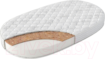 Матрас в кроватку Капризун Uomo OНC 75x125 / 286282 (овальный) - фото