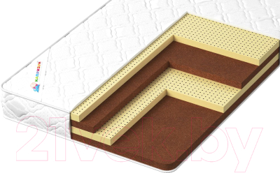 Матрас в кроватку Капризун Джангл Лакки 60x120 / 403394 - фото