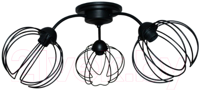 Люстра Элетех Долли 131 НПБ 01-3х60-198 / 1005404562 (черный муар) - фото