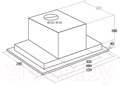 Вытяжка скрытая Akpo Neva 60 WK-9