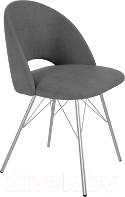 Стул Sheffilton SHT-ST34/S37 (платиново-серый/хром лак) - фото