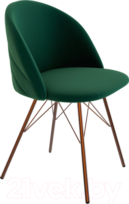 Стул Sheffilton SHT-ST35-2/S37 (лиственно-зеленый/медный металлик) - фото