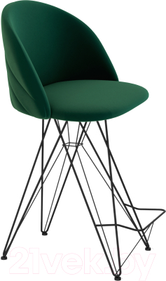 Стул барный Sheffilton SHT-ST35-2/S66-1 (лиственно-зеленый/черный муар) - фото