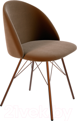 Стул Sheffilton SHT-ST35/S37 (кофейный ликер/медный металлик) - фото