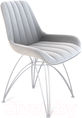 Стул Sheffilton SHT-ST37/S112 (серое облако/хром лак) - фото