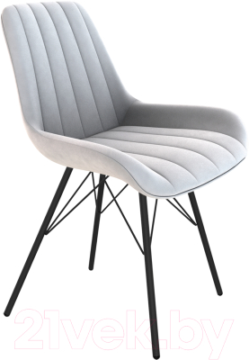 Стул Sheffilton SHT-ST37/S37 (серое облако/черный муар) - фото