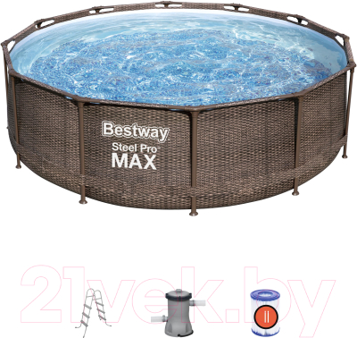 Каркасный бассейн Bestway Steel Pro MAX Ротанг 56709