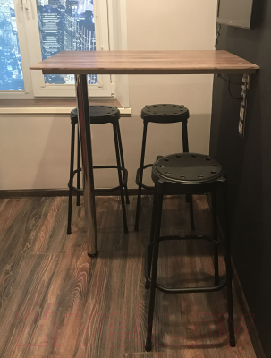 Табурет барный Sheffilton SHT-S48 (черный/черный муар)