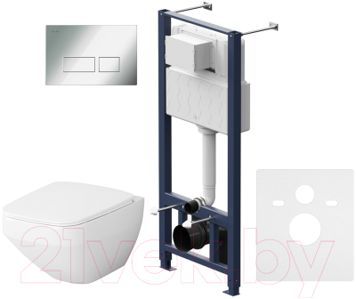 Унитаз подвесной с инсталляцией AM.PM FlashClean IS47051.50A1700 - фото