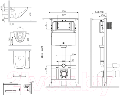 Унитаз подвесной с инсталляцией AM.PM FlashClean IS450A38.50A1700