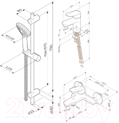 Комплект смесителей AM.PM F40985C00